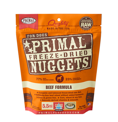 Primal Raw Freeze Dried Canine Beef Formula - 5.5 oz. (156g)