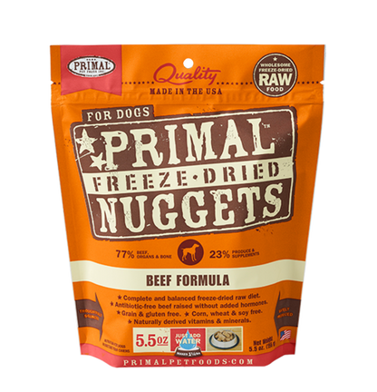 Primal Raw Freeze Dried Canine Beef Formula - 5.5 oz. (156g)