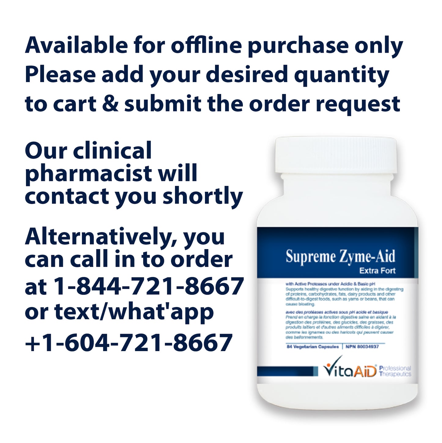 VitaAid Supreme Zyme-Aid Extra Fort - Biosense Clinic