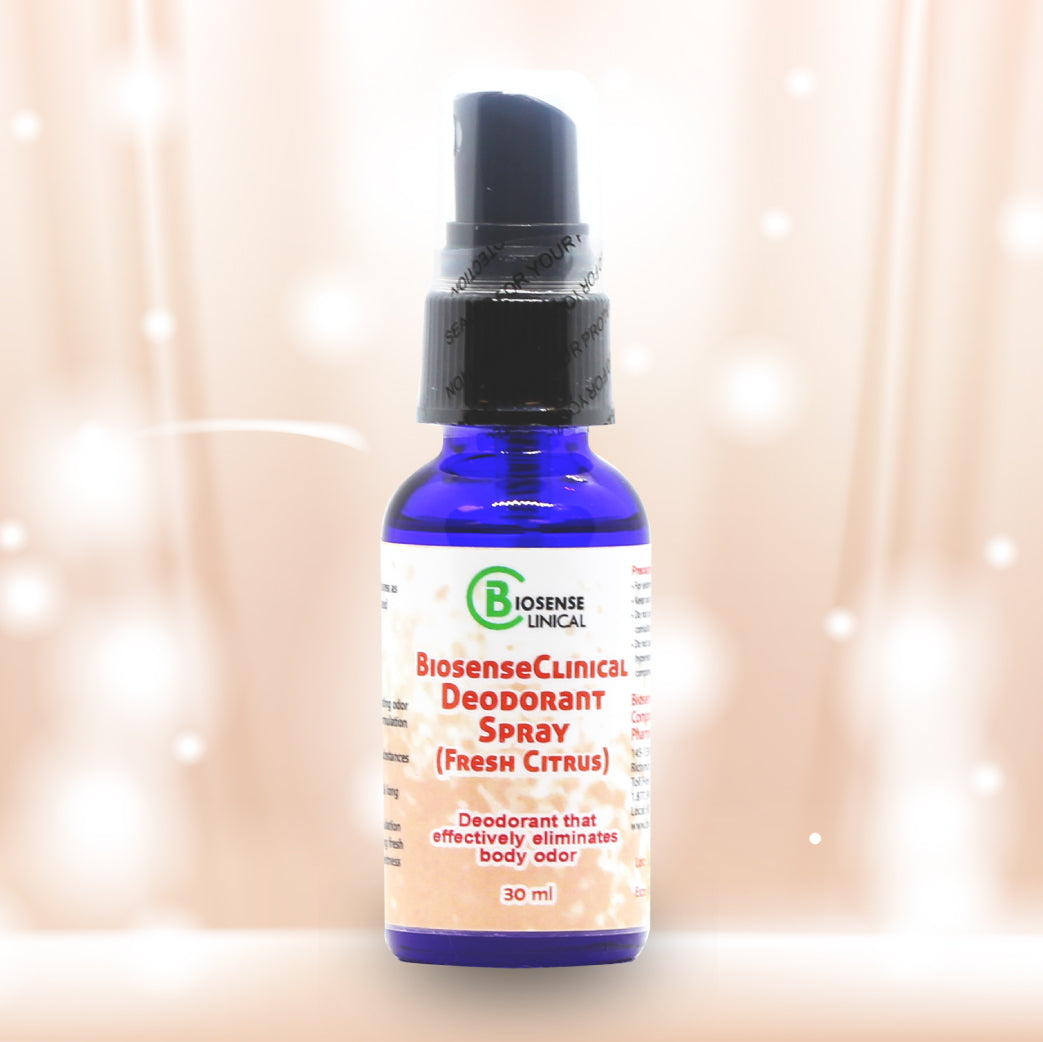 BiosenseClinical Therapeutic Natural Deodorant Spray Fresh Citrus 30ml - BiosenseClinic.com