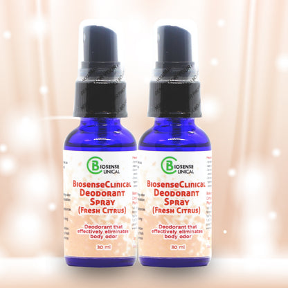 BiosenseClinical Therapeutic Natural Deodorant Spray Fresh Citrus 30ml x 2 - BiosenseClinic.com