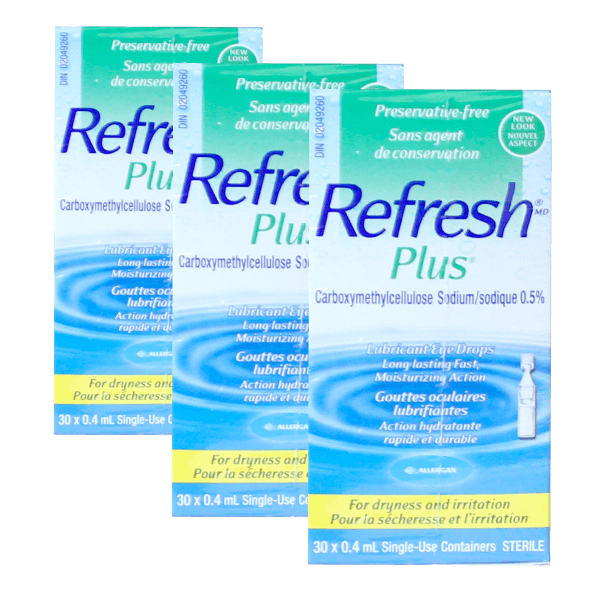 Refresh Plus 0.5% Eye Drops 3 boxes - BiosenseClinic.com