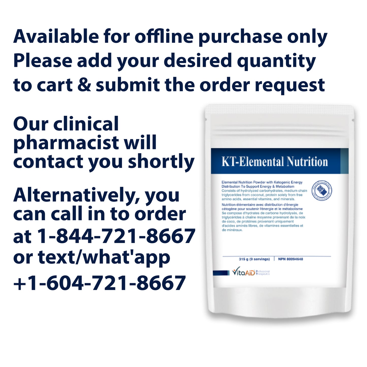 VitaAid KT-Elemental Nutrition (Chocolate) - biosense-clinic.com