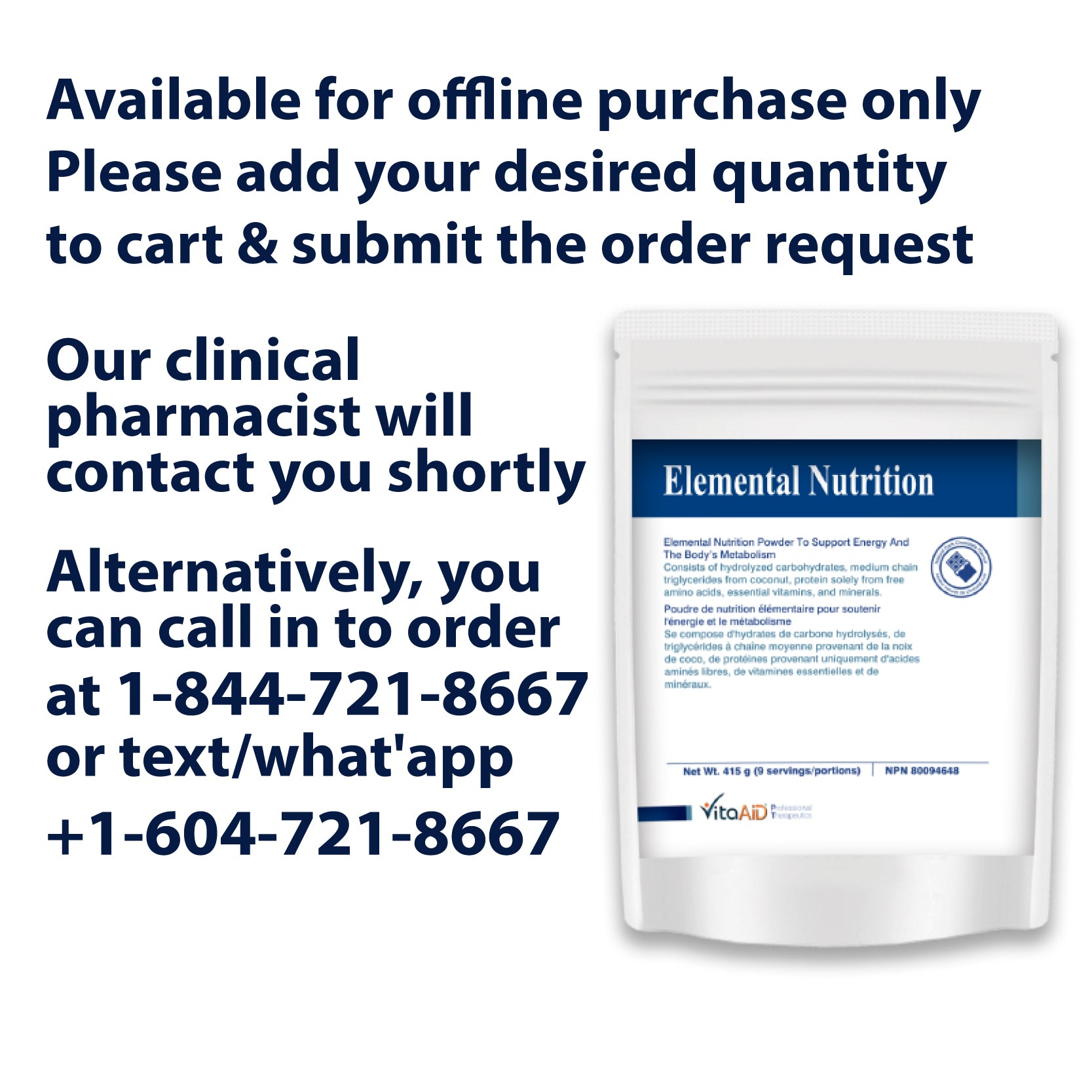 VitaAid Elemental Nutrition (Chocolate) - biosense-clinic.com